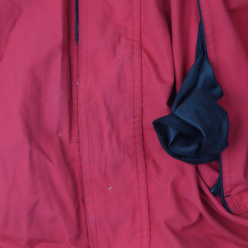 Crane Sports Red Hooded Parka Men's Jacket S