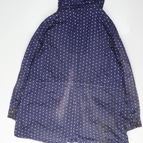 Laura Ashley Women's Blue Polka Dot Hooded Jacket