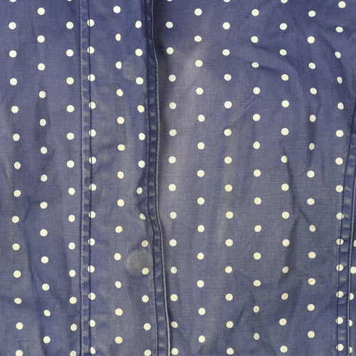 Laura Ashley Women's Blue Polka Dot Hooded Jacket