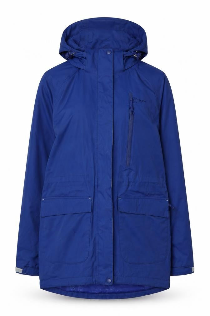 Hi Gear Women's Blue Rain Coat, Size 10, Hooded Waterproof