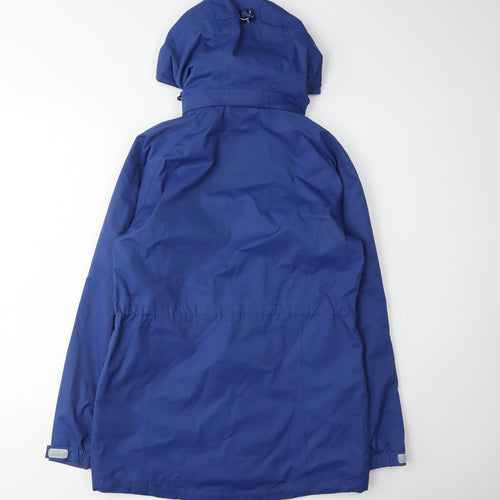 Hi Gear Women's Blue Rain Coat, Size 10, Hooded Waterproof