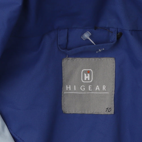 Hi Gear Women's Blue Rain Coat, Size 10, Hooded Waterproof