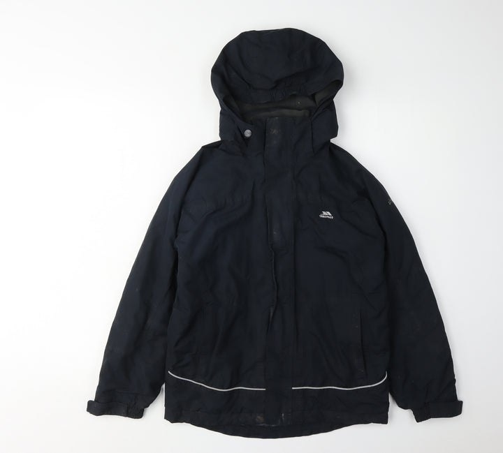 Trespass Boys Black Waterproof Hooded Jacket 9-10 Years