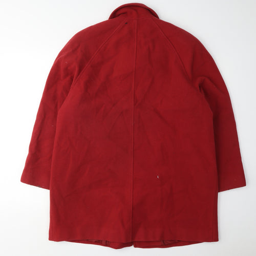 Eastex Womens Red Wool Overcoat Size 14