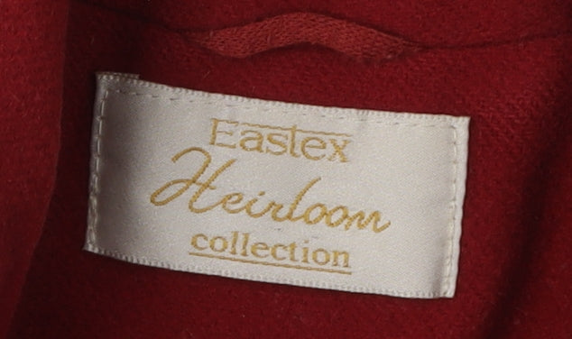 Eastex Womens Red Wool Overcoat Size 14