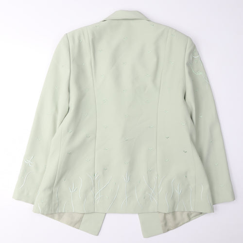 Georgette Fashion Women's Green Blazer, Size 18