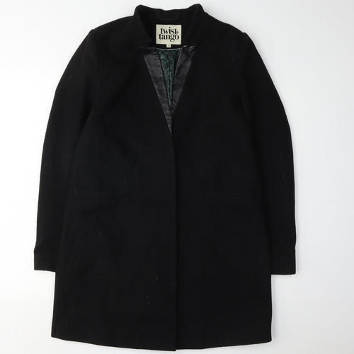 Twist & Tango Women's Black Wool Overcoat Size 8