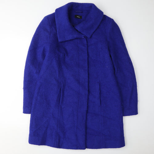 M&Co Women's Blue Mid-Length Overcoat Size 14