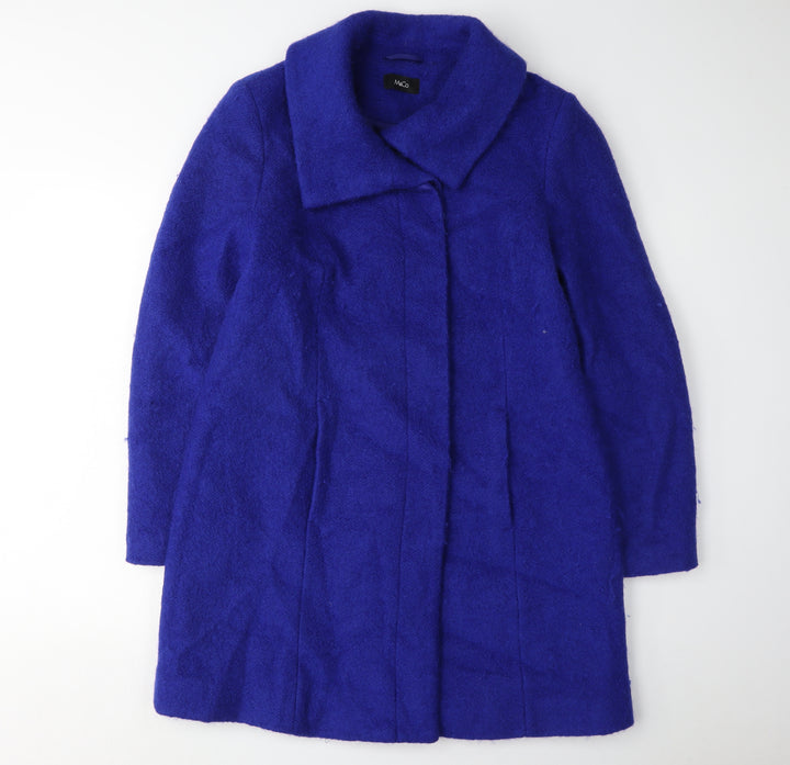 M&Co Women's Blue Mid-Length Overcoat Size 14
