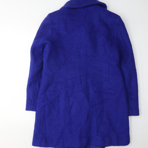 M&Co Women's Blue Mid-Length Overcoat Size 14