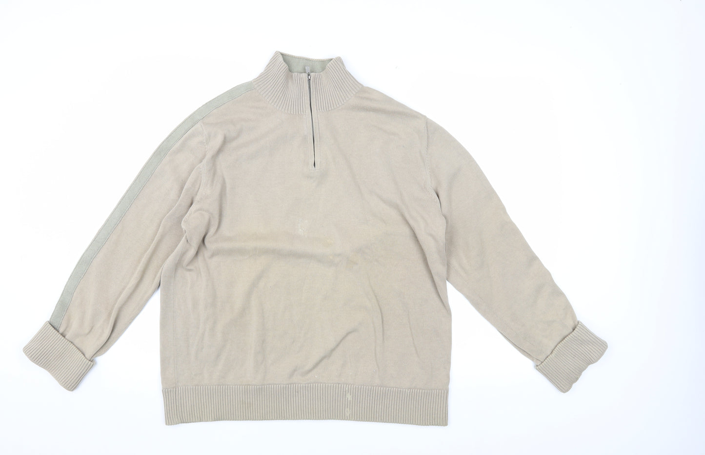 Marks and Spencer Men's Beige Knit Sweatshirt L