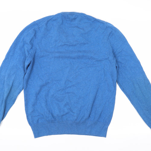 Marks and Spencer Men's Blue V-Neck Pullover Jumper M