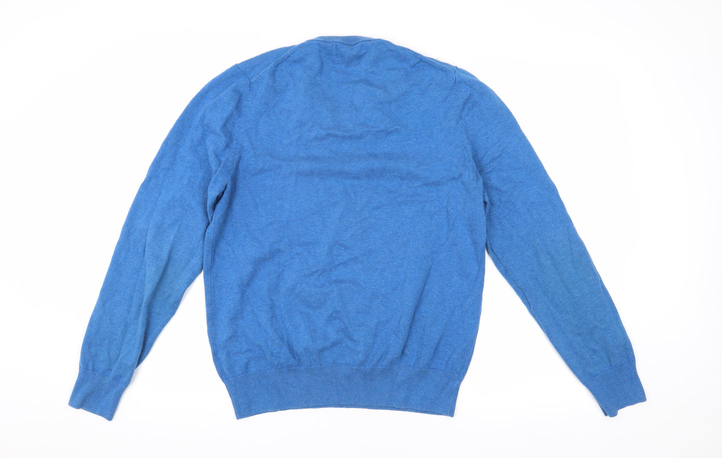 Marks and Spencer Men's Blue V-Neck Pullover Jumper M