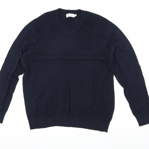1778 Debenhams Men's Blue V-Neck Pullover Jumper L