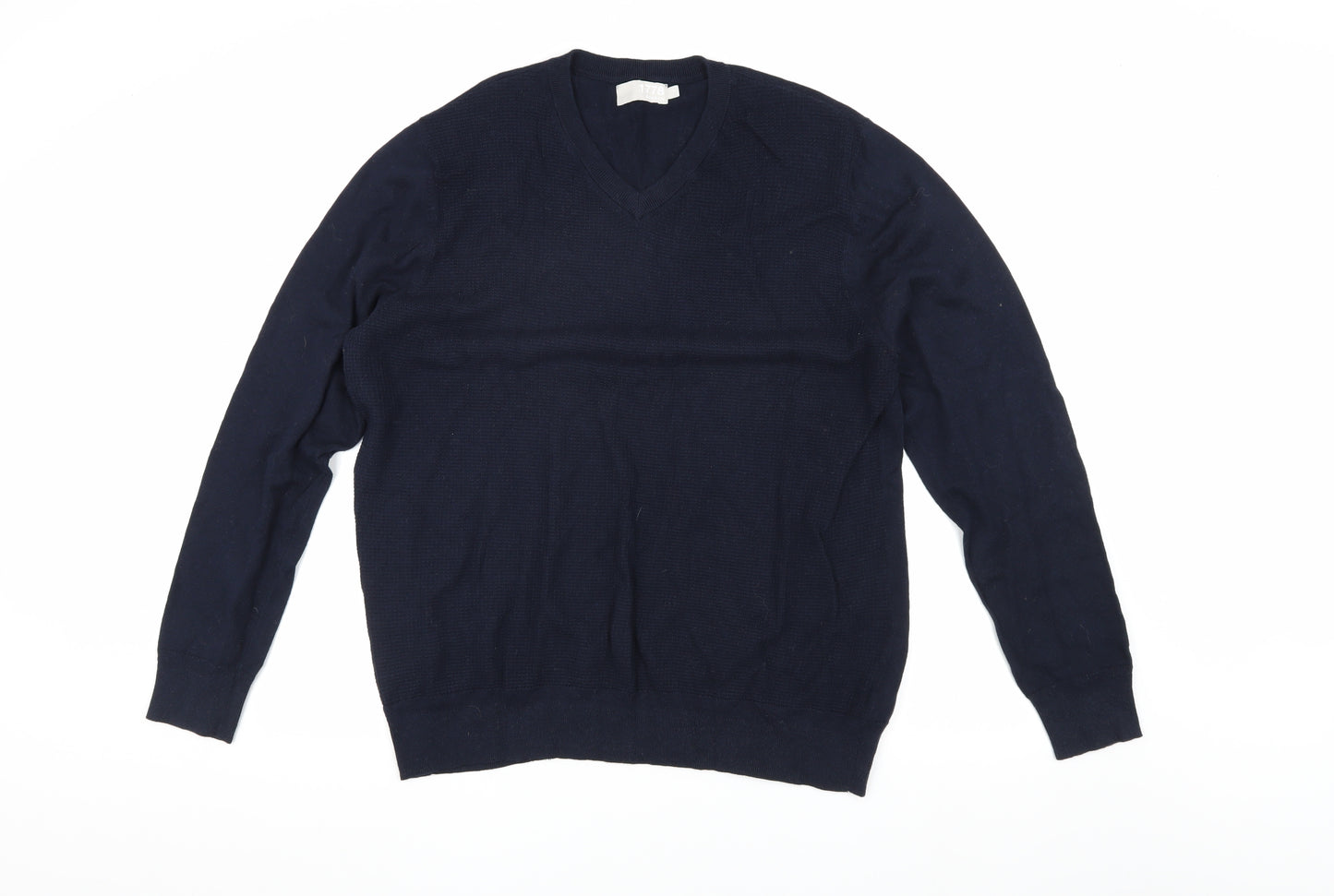 1778 Debenhams Men's Blue V-Neck Pullover Jumper L