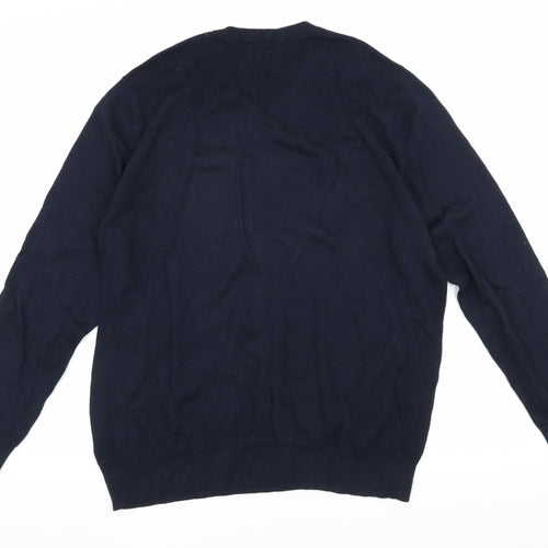 1778 Debenhams Men's Blue V-Neck Pullover Jumper L