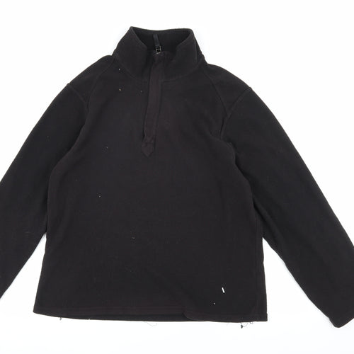 Marks and Spencer Men's Black Fleece Sweatshirt, M