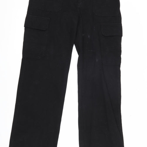 Zara Women's Black Cargo Trousers Size 10