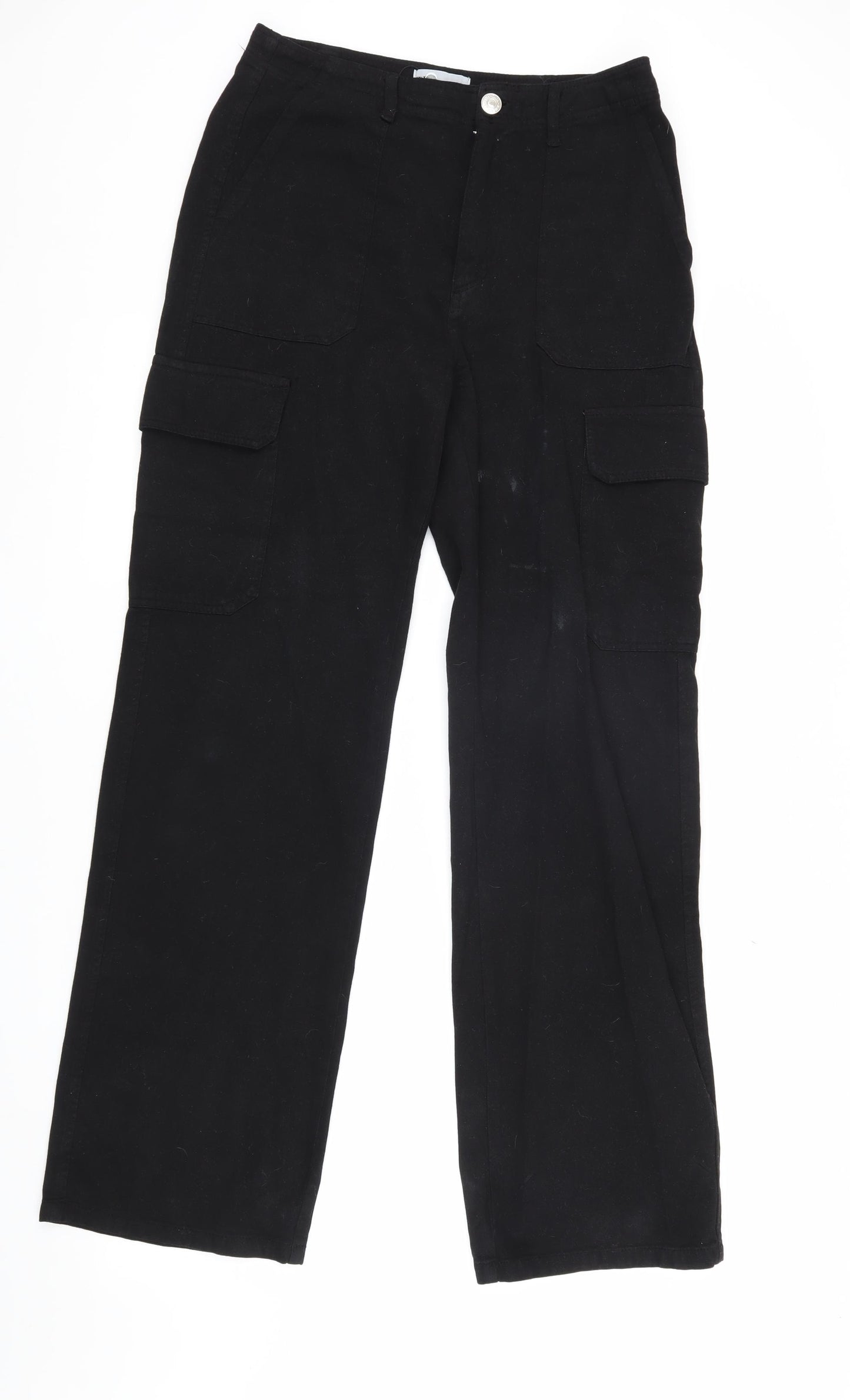 Zara Women's Black Cargo Trousers Size 10