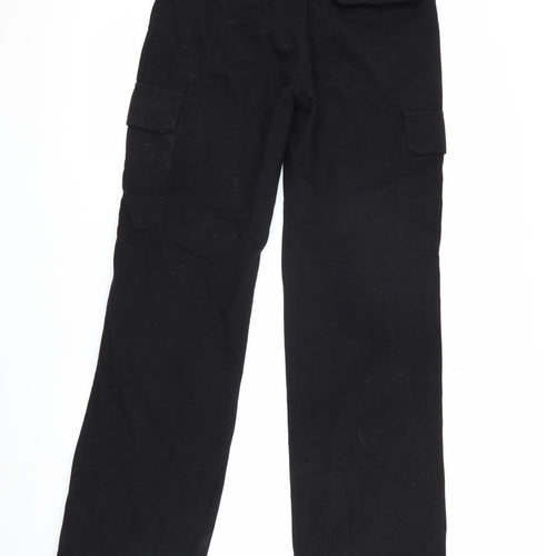 Zara Women's Black Cargo Trousers Size 10