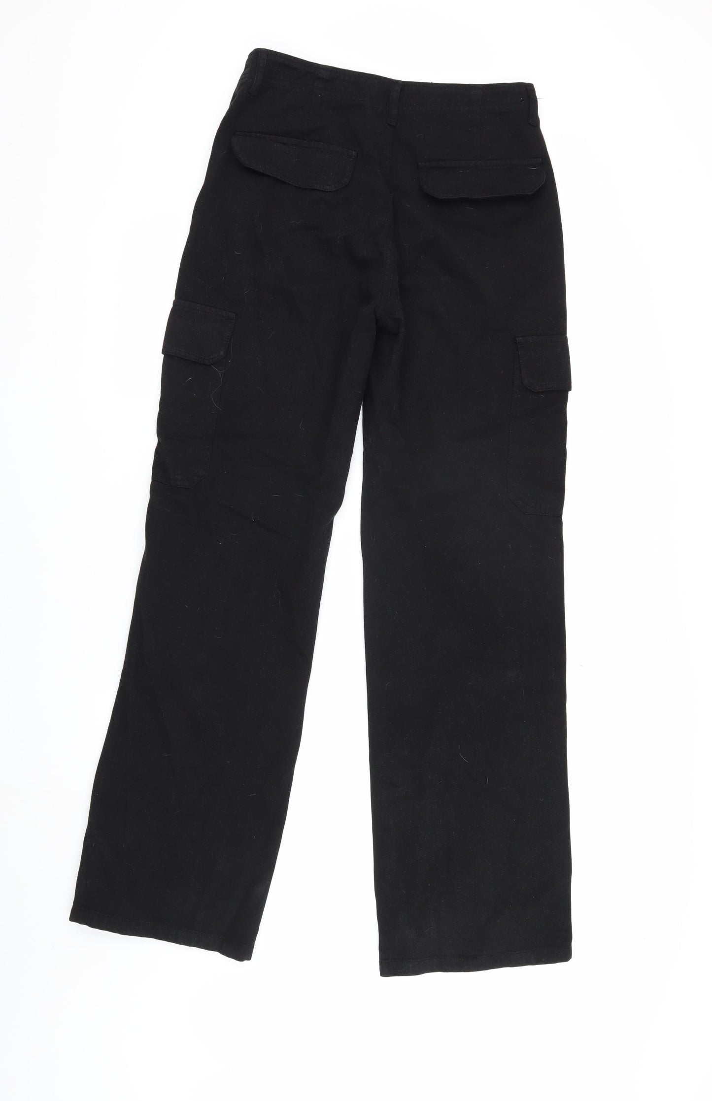 Zara Women's Black Cargo Trousers Size 10