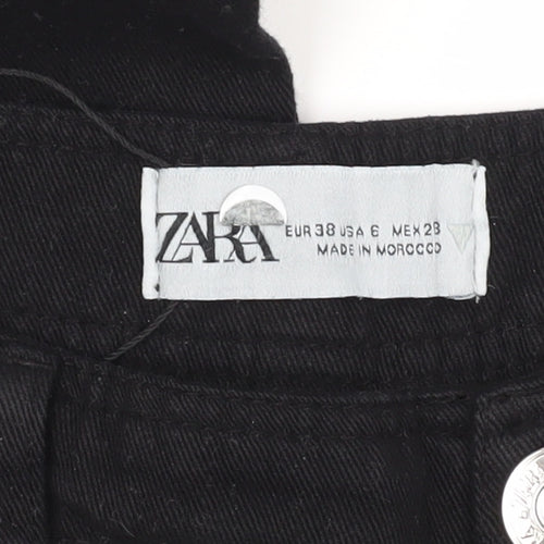 Zara Women's Black Cargo Trousers Size 10
