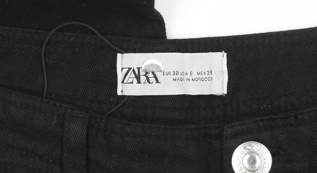 Zara Women's Black Cargo Trousers Size 10
