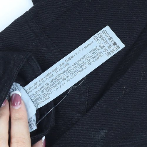Zara Women's Black Cargo Trousers Size 10