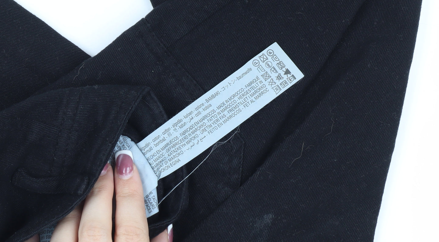 Zara Women's Black Cargo Trousers Size 10
