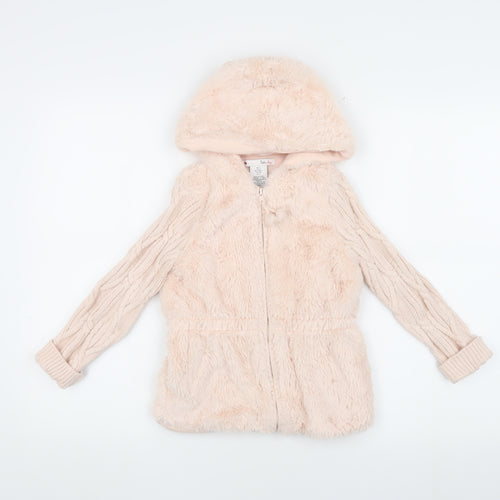 Nula Bug Girls Pink Hooded Puffer Jacket 5-6 Years