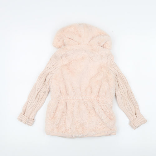 Nula Bug Girls Pink Hooded Puffer Jacket 5-6 Years