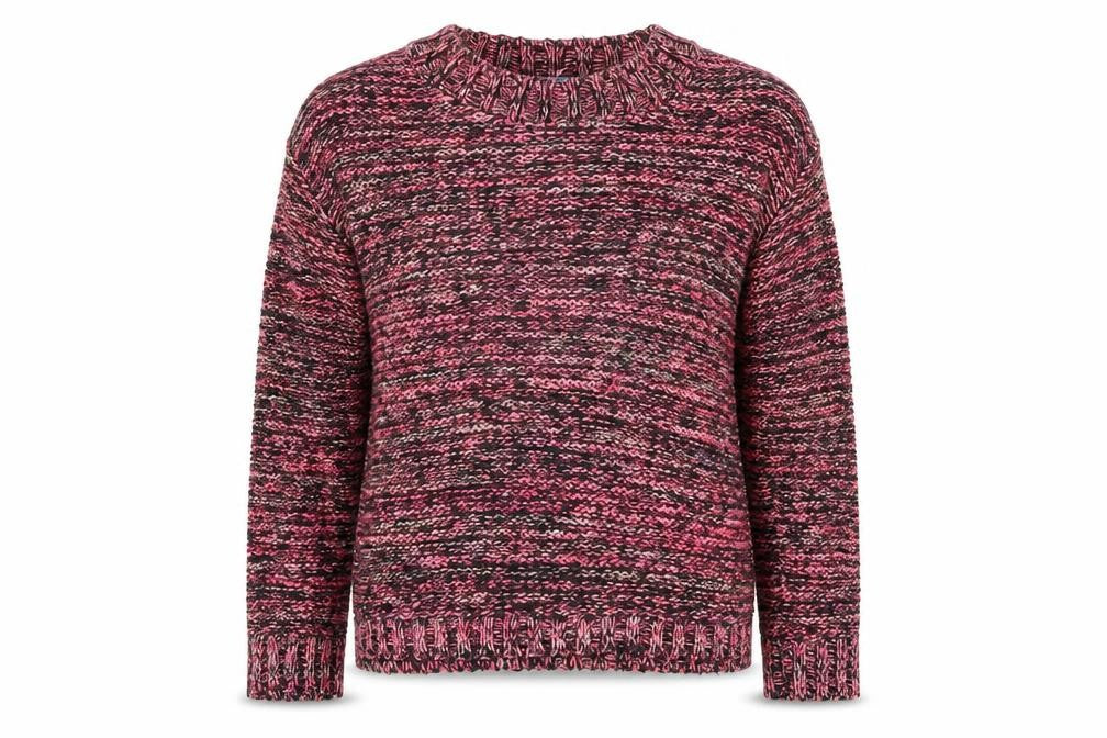 Front view of Aphorism Women's Multicoloured Chunky-Knit Jumper L