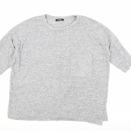 Zara Women’s Grey Basic Knit Top, Size M