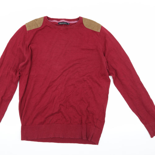 Brave Soul Men's XL Red Crew Neck Pullover Jumper