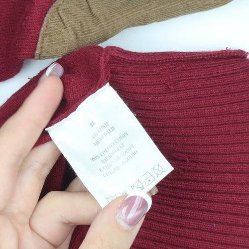 Brave Soul Men's XL Red Crew Neck Pullover Jumper