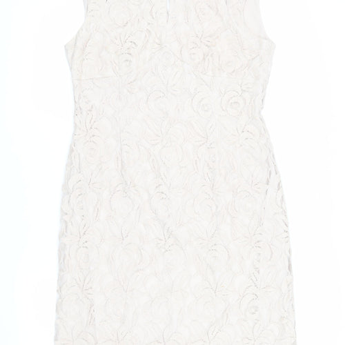 Wallis Women’s Ivory Lace Sheath Dress Size 16