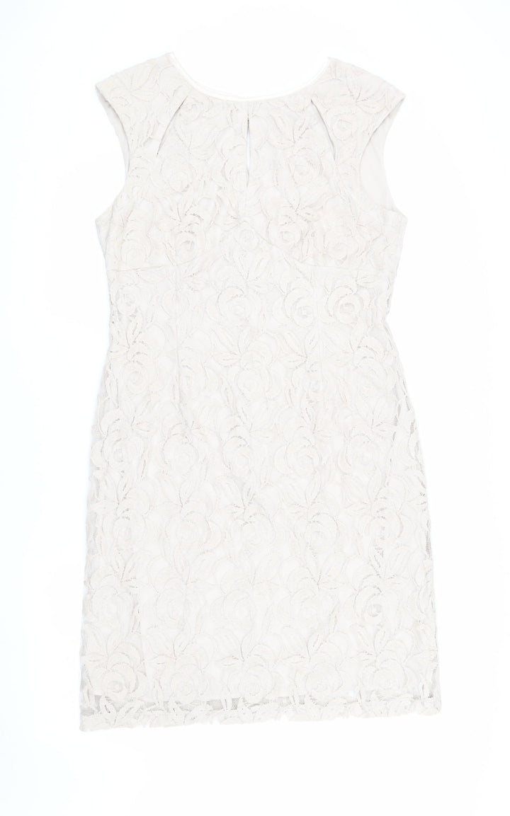 Wallis Women’s Ivory Lace Sheath Dress Size 16