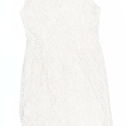 Wallis Women’s Ivory Lace Sheath Dress Size 16