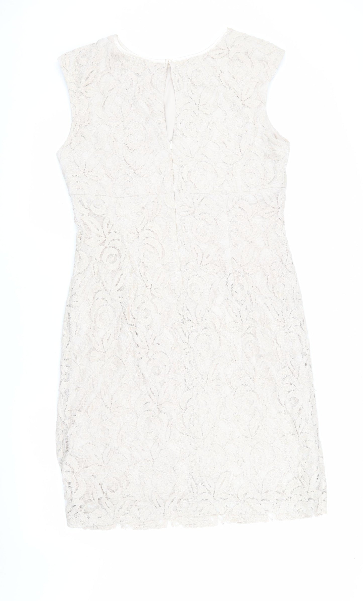 Wallis Women’s Ivory Lace Sheath Dress Size 16