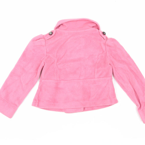 Next Girls Pink Pea Coat, Size 5 Years, Double-Breasted