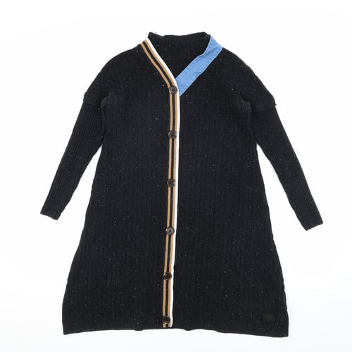 Blue Wave Women's Black Cardigan Size 12 Long Sleeve