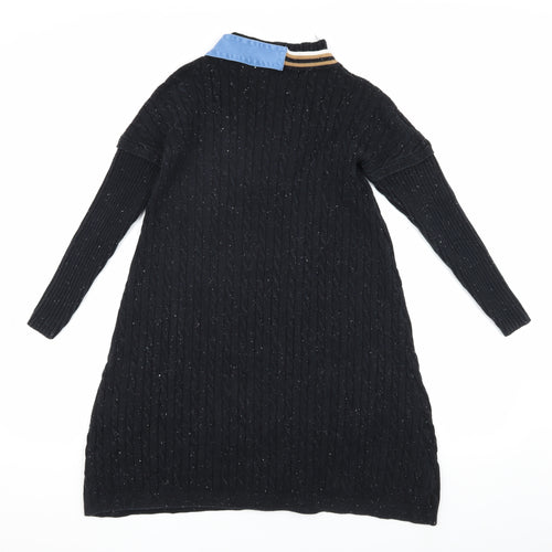 Blue Wave Women's Black Cardigan Size 12 Long Sleeve
