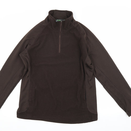 Work It Men's Brown Pullover Sweatshirt, M, 1/4 Zip