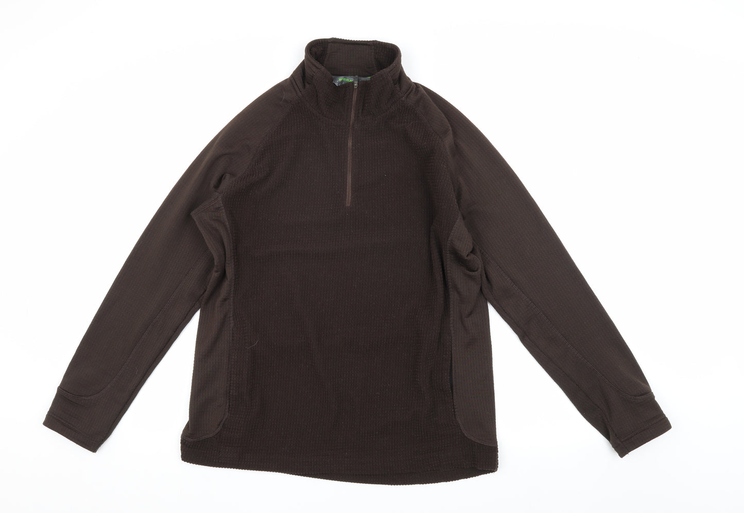 Work It Men's Brown Pullover Sweatshirt, M, 1/4 Zip