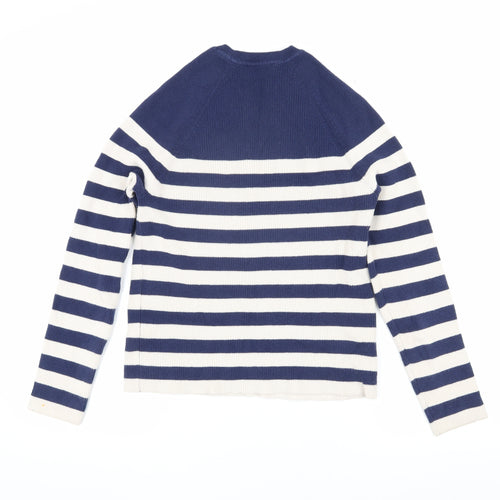 C&A Women's Blue Striped Pullover Jumper, M