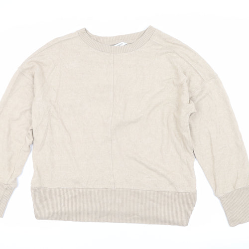 Next Women's Beige Pullover Jumper M, Crew Neck, Knit