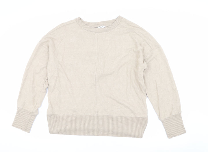 Next Women's Beige Pullover Jumper M, Crew Neck, Knit