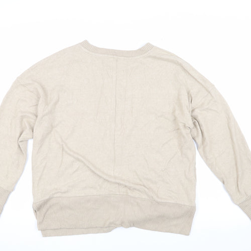 Next Women's Beige Pullover Jumper M, Crew Neck, Knit