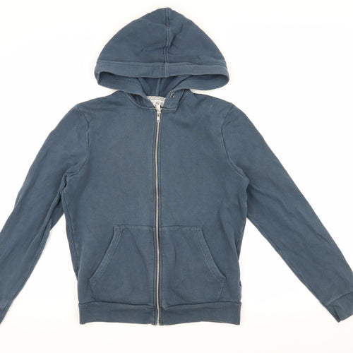 Topman Men's Blue XS Hooded Zip Jacket