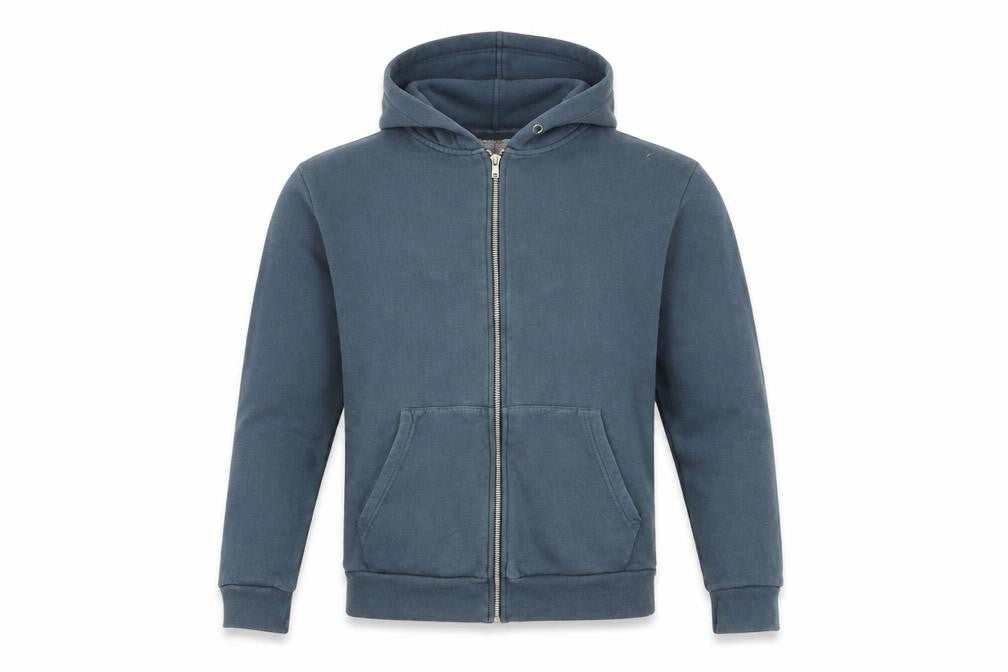 Front view of Topman Men's Blue XS Hooded Zip Jacket